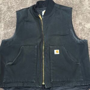 Carhartt Black Utility Vest Durable Workwear